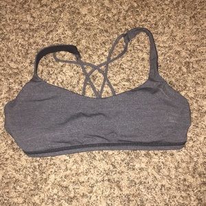Grey lulu sports bra